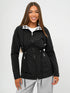 DAMEN SLIM-WAIST KAPUZENJACKE MIT GÜRTEL | MIT ZIPPER